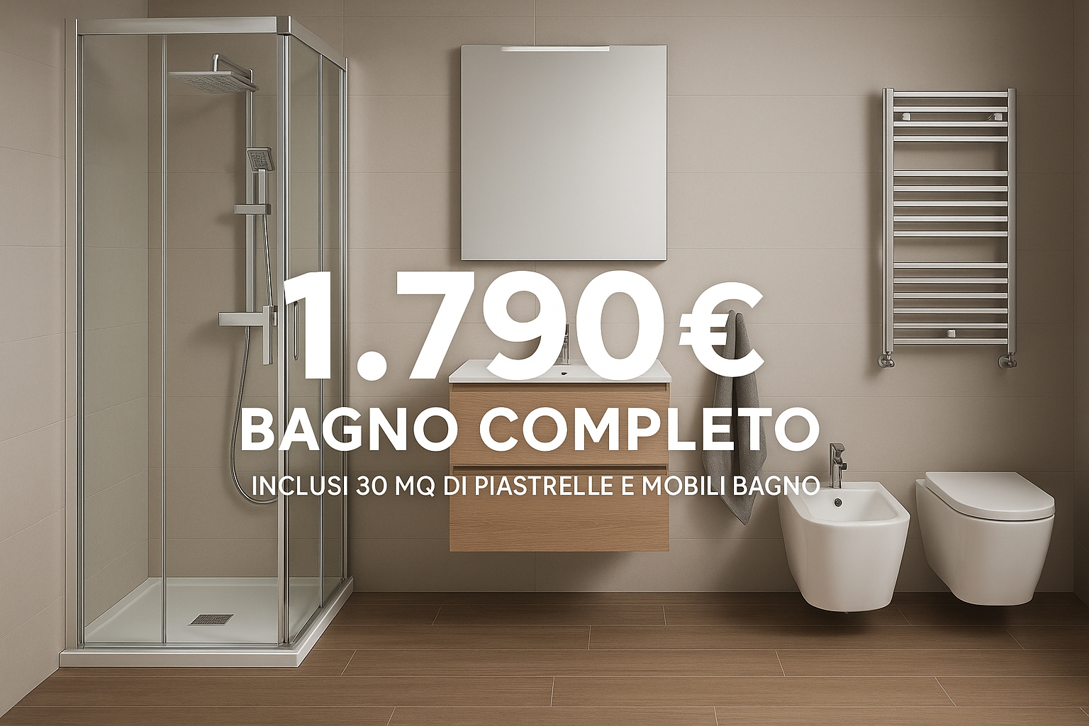 🛁 Pacchetto Bagno Completo Chiavi in Mano