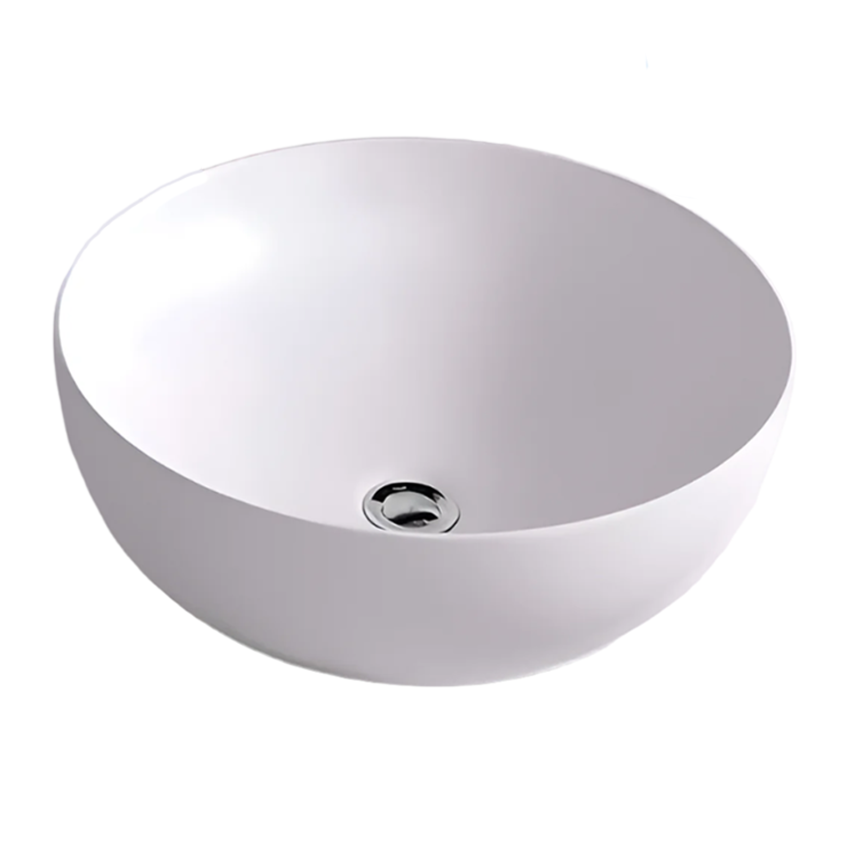 Lavabo da appoggio sul piano Ø45 bianco matt