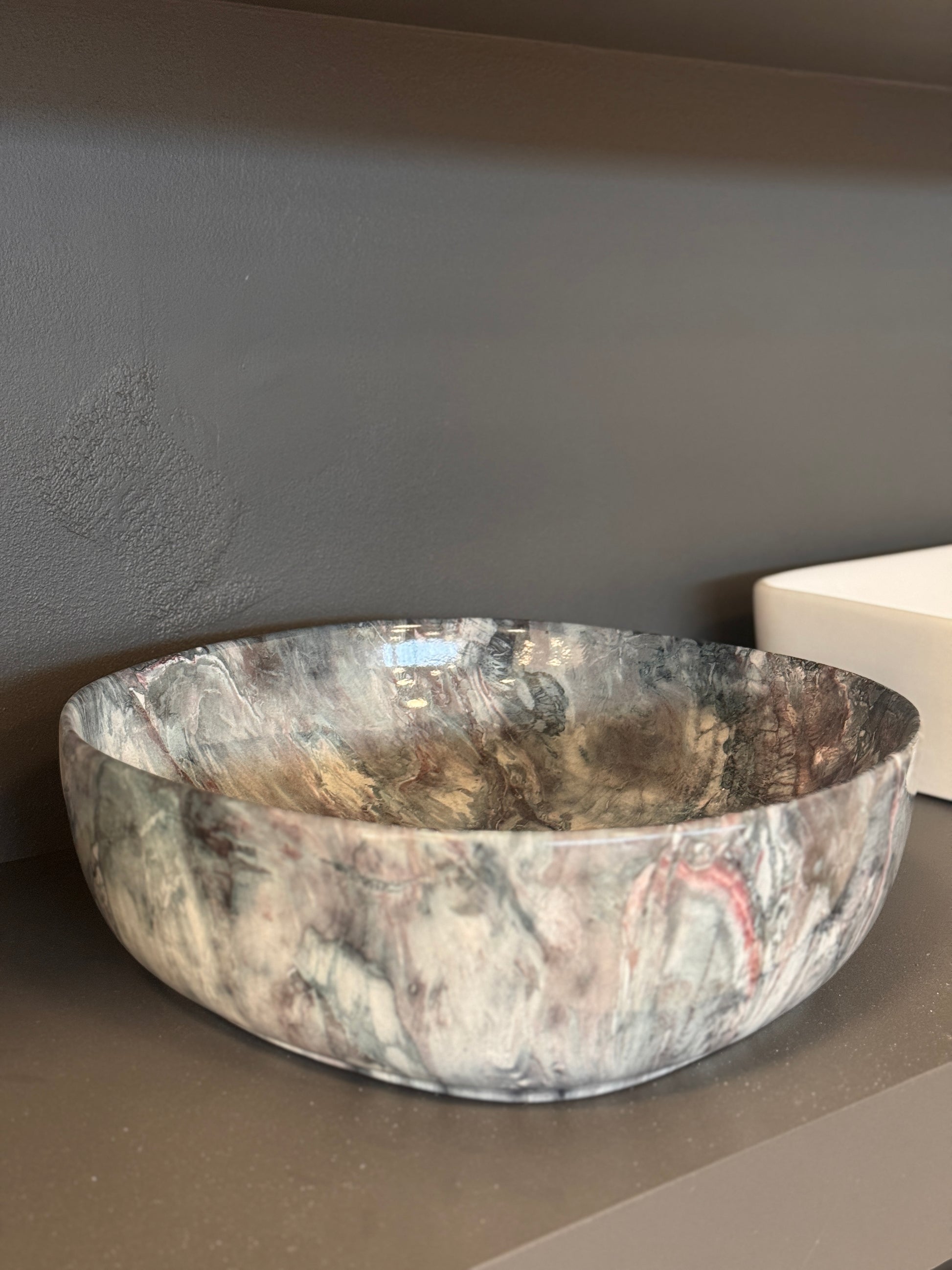 Lavabo effetto marmo 41x41 – Ocean, Earth, Rosé