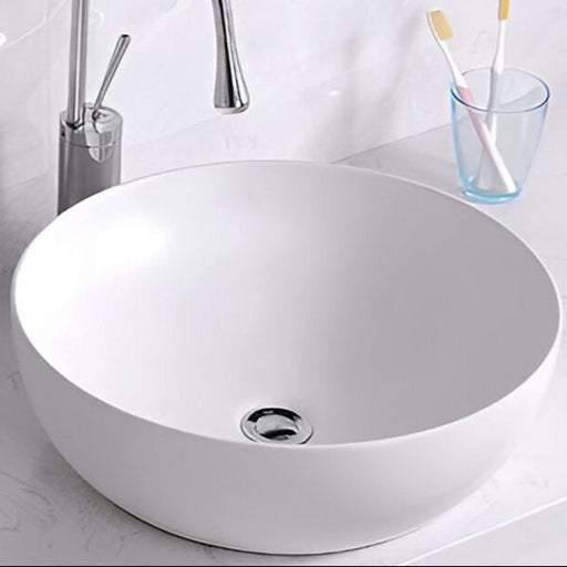 Lavabo da appoggio sul piano Ø45 bianco matt
